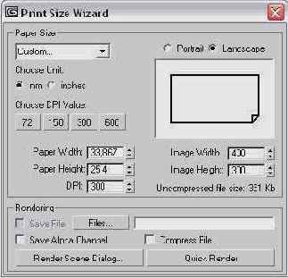   Print Size Wizard